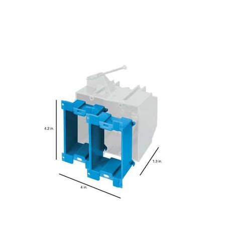 electric box plastic 2gang extension|carlon multi gang box extender.